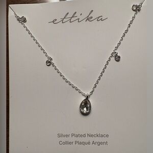 Ettika Dripping Crystals Drop Necklace New